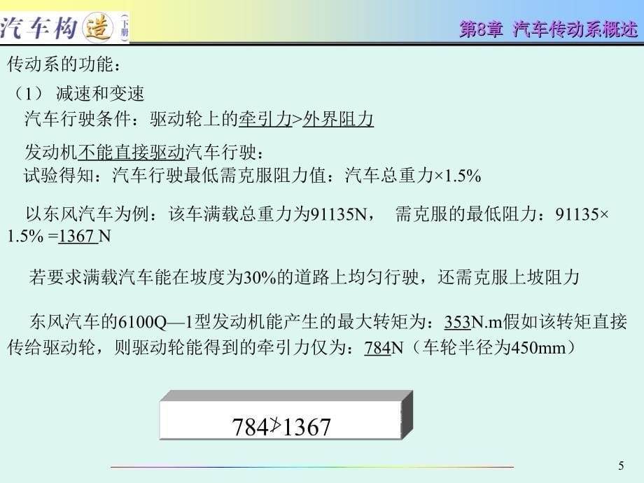 《汽车构造（下册）》-电子教案-王林超 第8章 汽车传动系概述_第5页