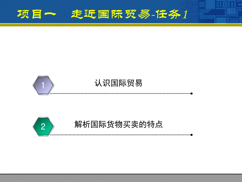 国际贸易实务 教学课件 ppt 作者 孙明贺 项目一 走近国际贸易_第2页