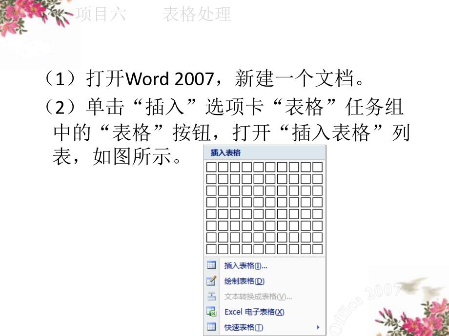 Office 2007基础教程 教学课件 ppt 作者  谭建伟 项目六_第4页