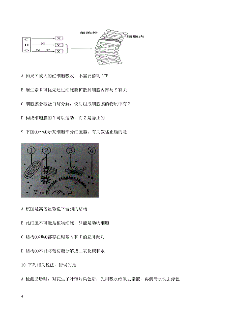 黑龙江省哈三中2018届高三上学期第二次验收考试生物试卷含答案_第4页