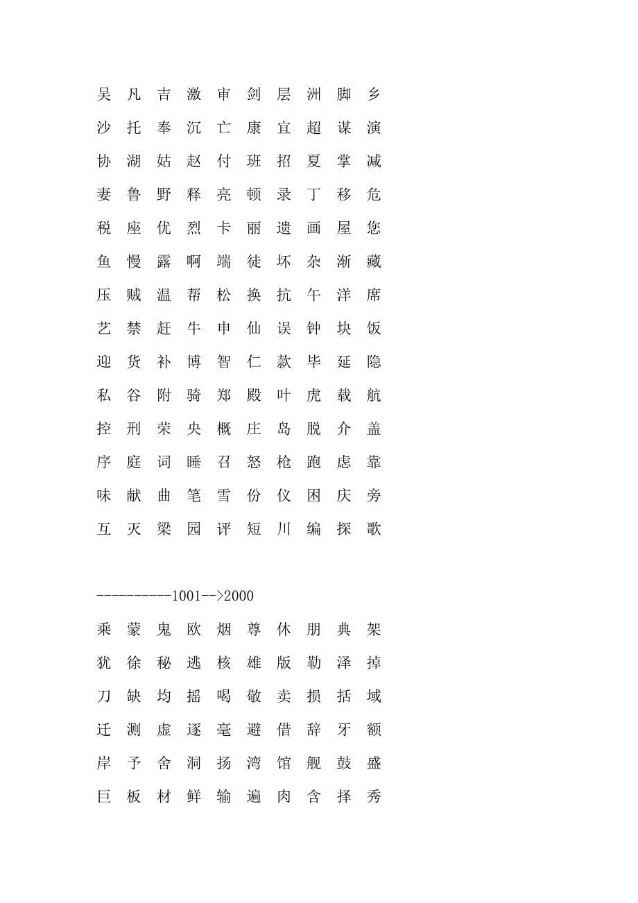 6000汉字总表_第5页
