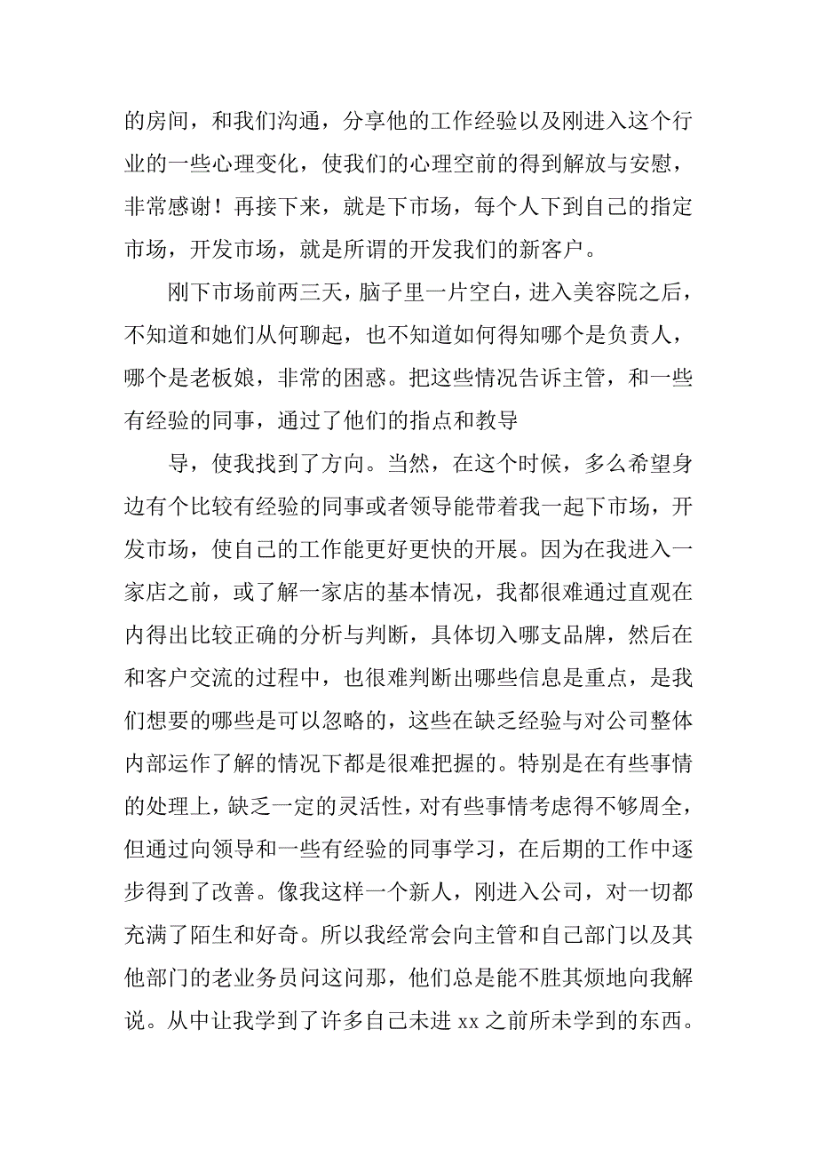 20xx年度业务员个人工作总结_第3页