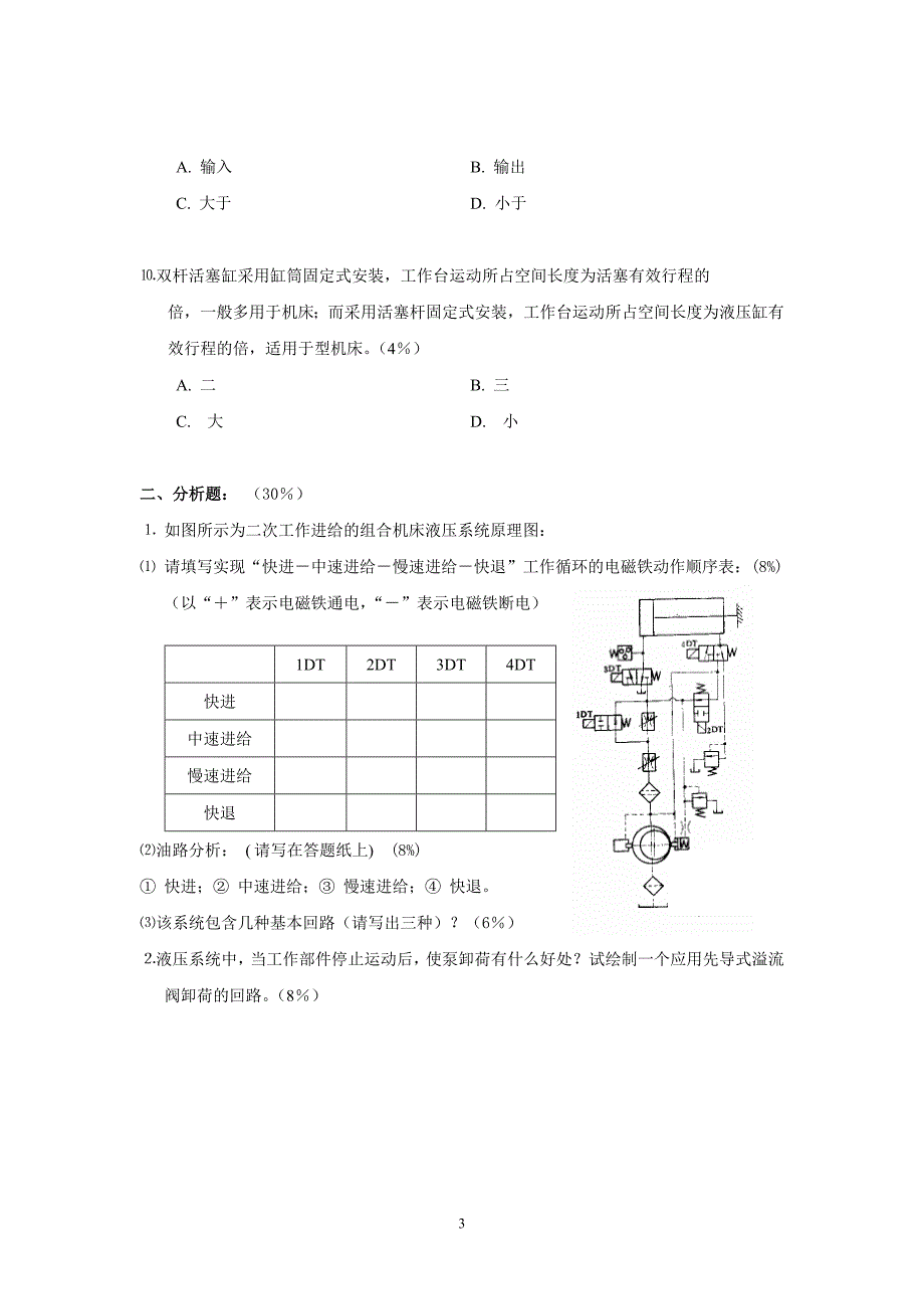 华侨大学机电学院～下液压a卷（精品）_第3页