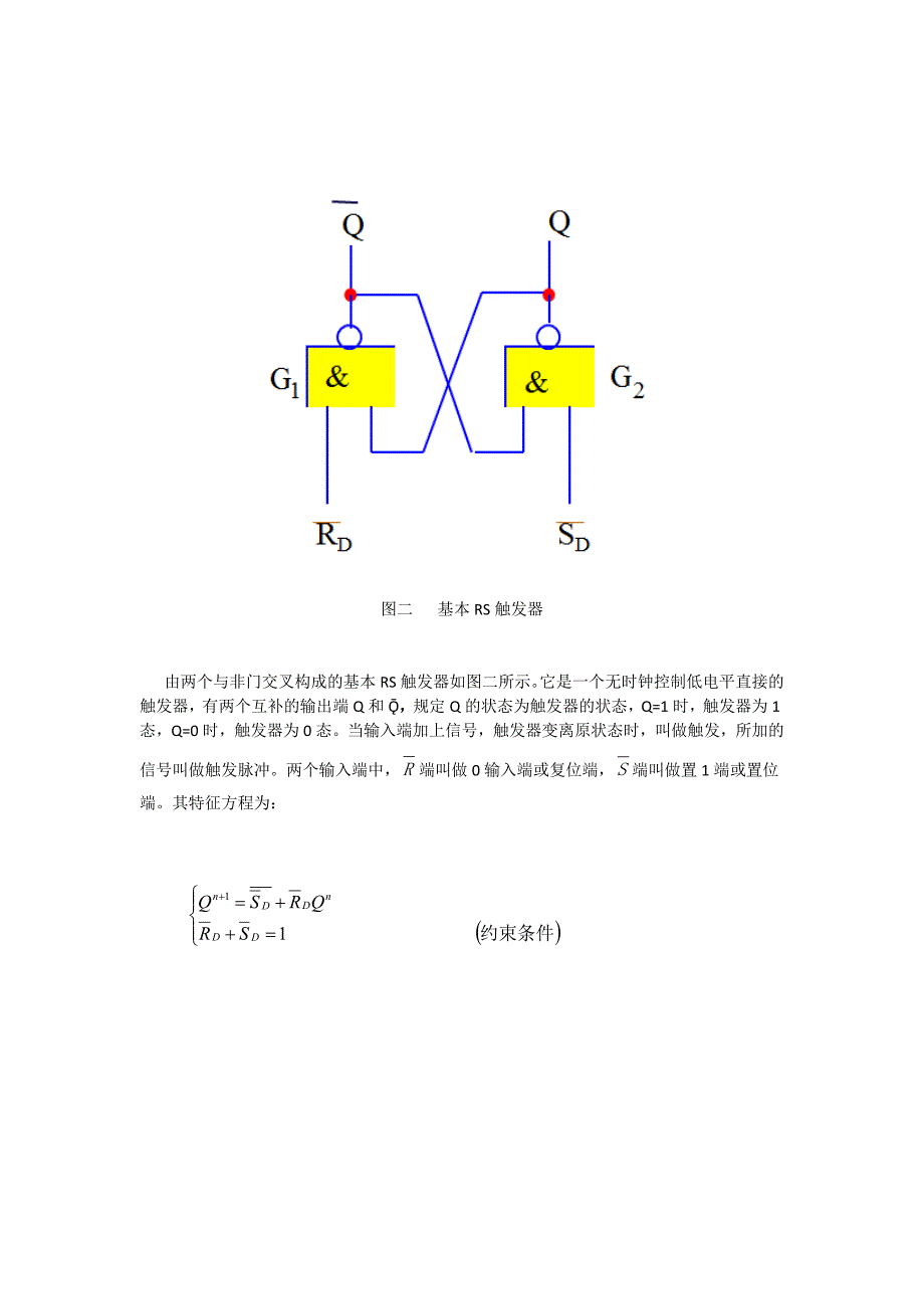 黄杰-实验十二—74ls00构成的基本rs触发器_第2页