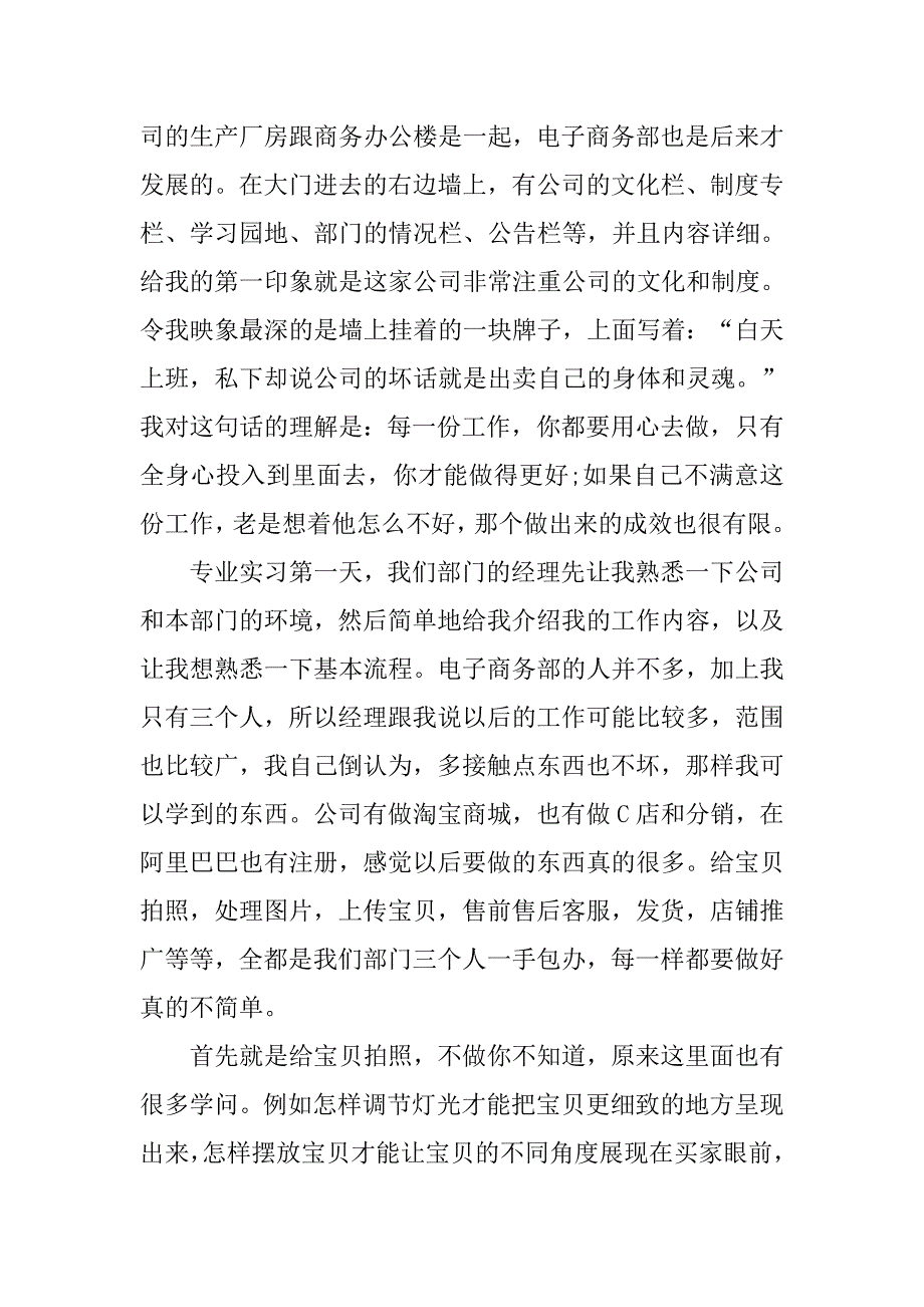 20xx最新电子商务实习报告3000字_第4页