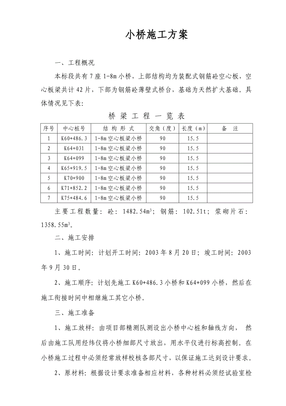 桥梁工程施工方案及施工方法_第1页