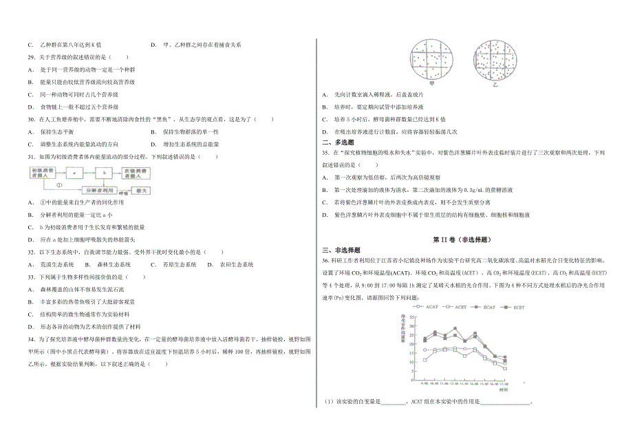 【100所名校】2017-2018学年江苏省南京市高二学业水平测试模拟考试生物试题（解析版）_第4页