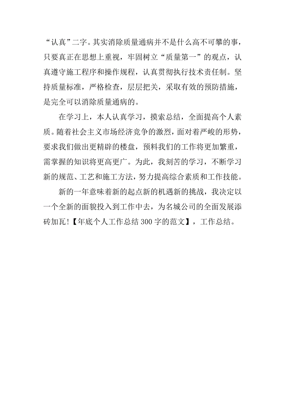 年底个人工作总结300字的.doc_第2页