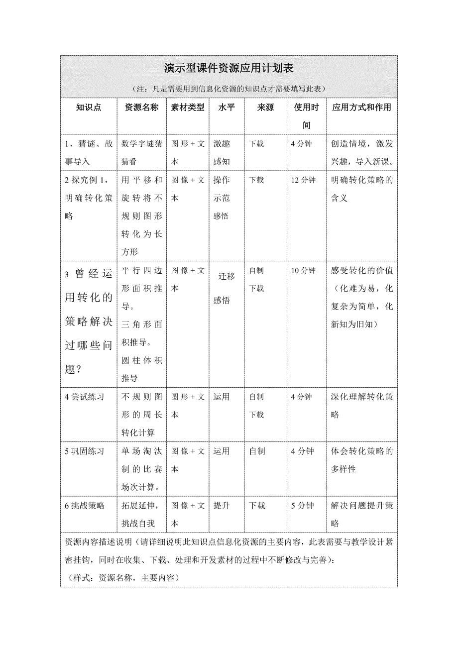 吴永全《解决问题的策略——转化》教学设计_第5页