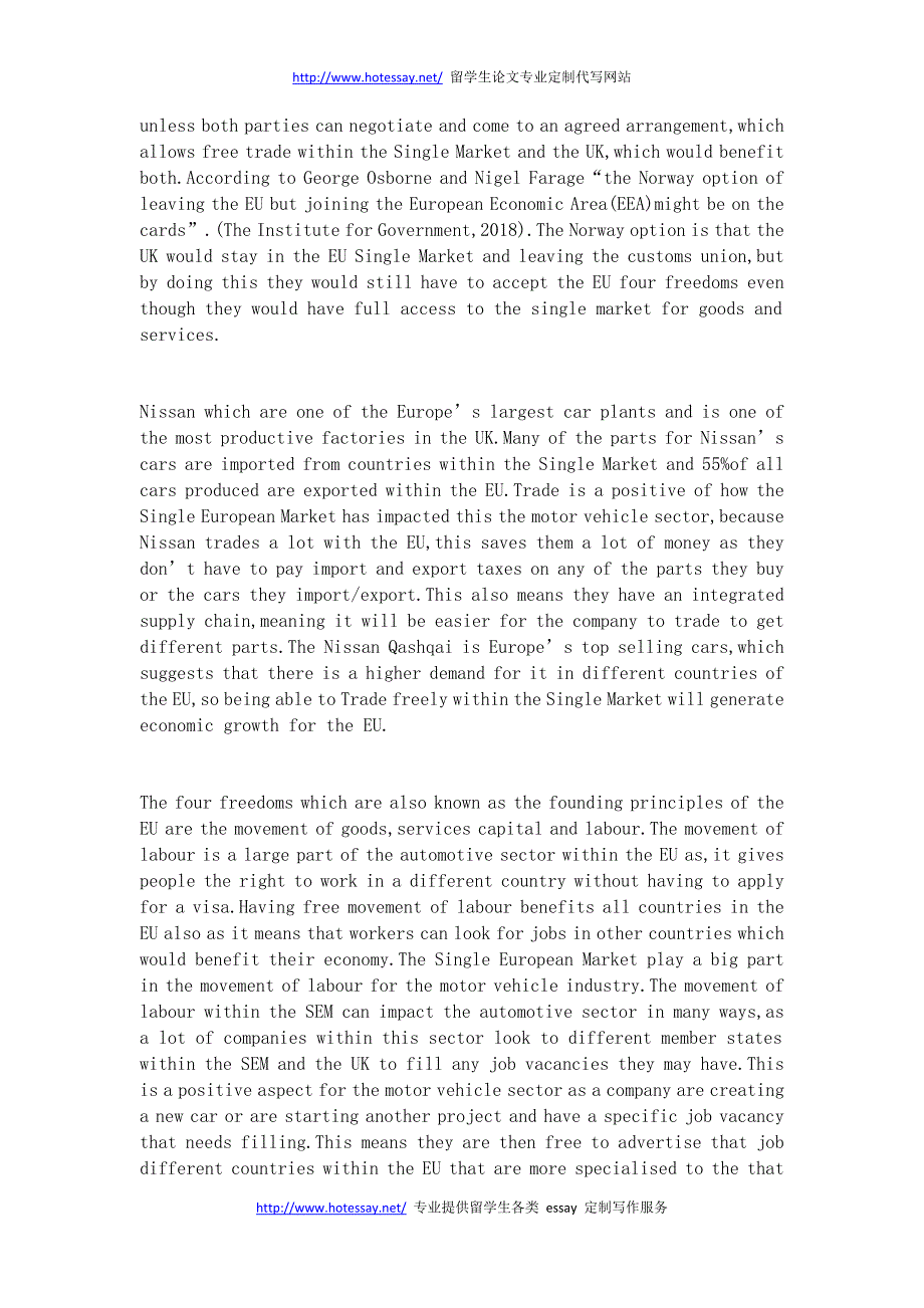 留学生Essay写作—欧洲单一市场计划对汽车工业的影响_第2页