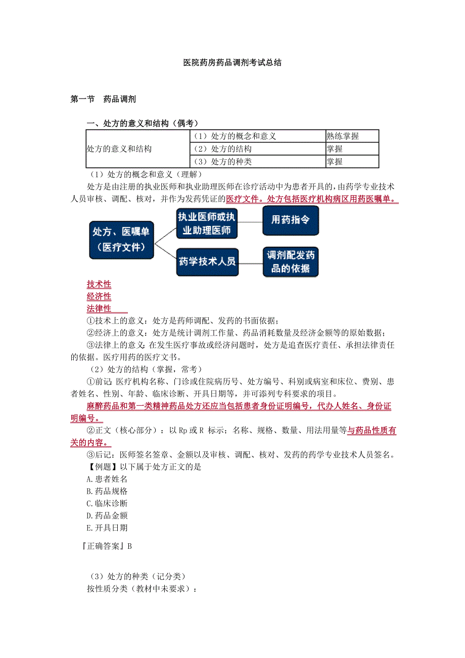 医院药房药品调剂考试_第1页