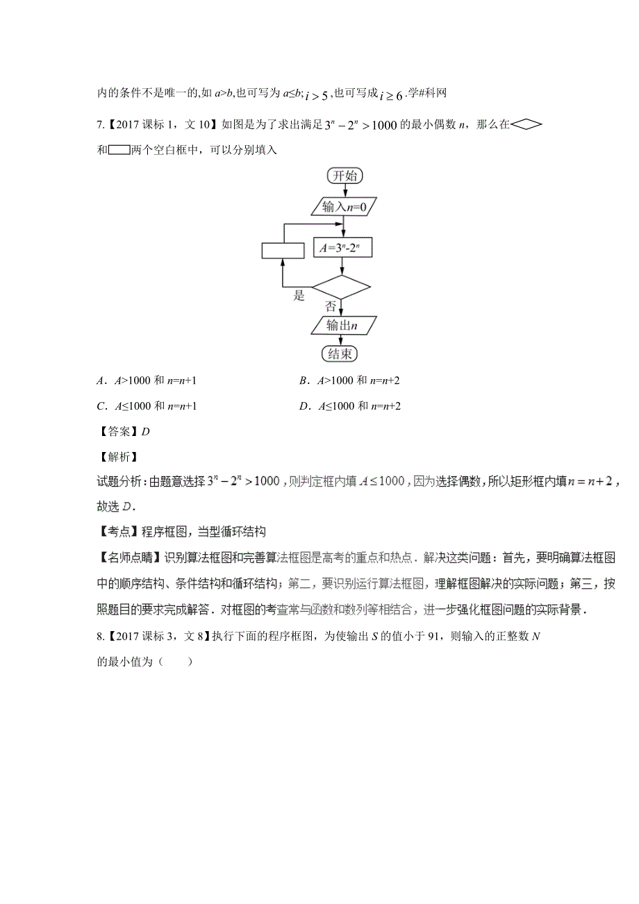 专题08 复数算法推理选讲-2017年高考数学（文）试题分项版解析（附解析）$793256_第4页