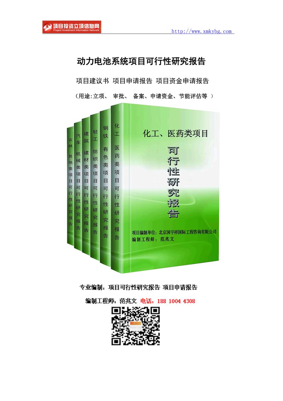 动力电池系统项目可行性研究报告-备案立项案例_第1页