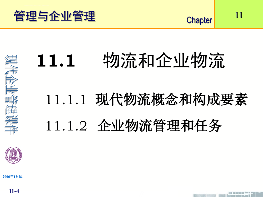 清华大学《现代企业管理》幻灯片(11个ppt)-第11章物流与物流管理_第4页