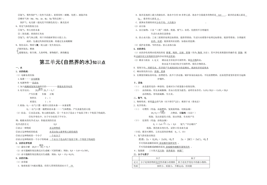 初中化学知识点归纳（人教版）_第3页