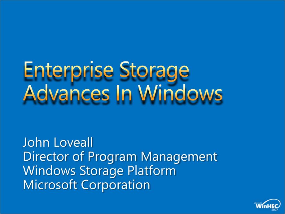 SVR-T463EnterpriseStorageAdvancesinWindows幻灯片_第1页