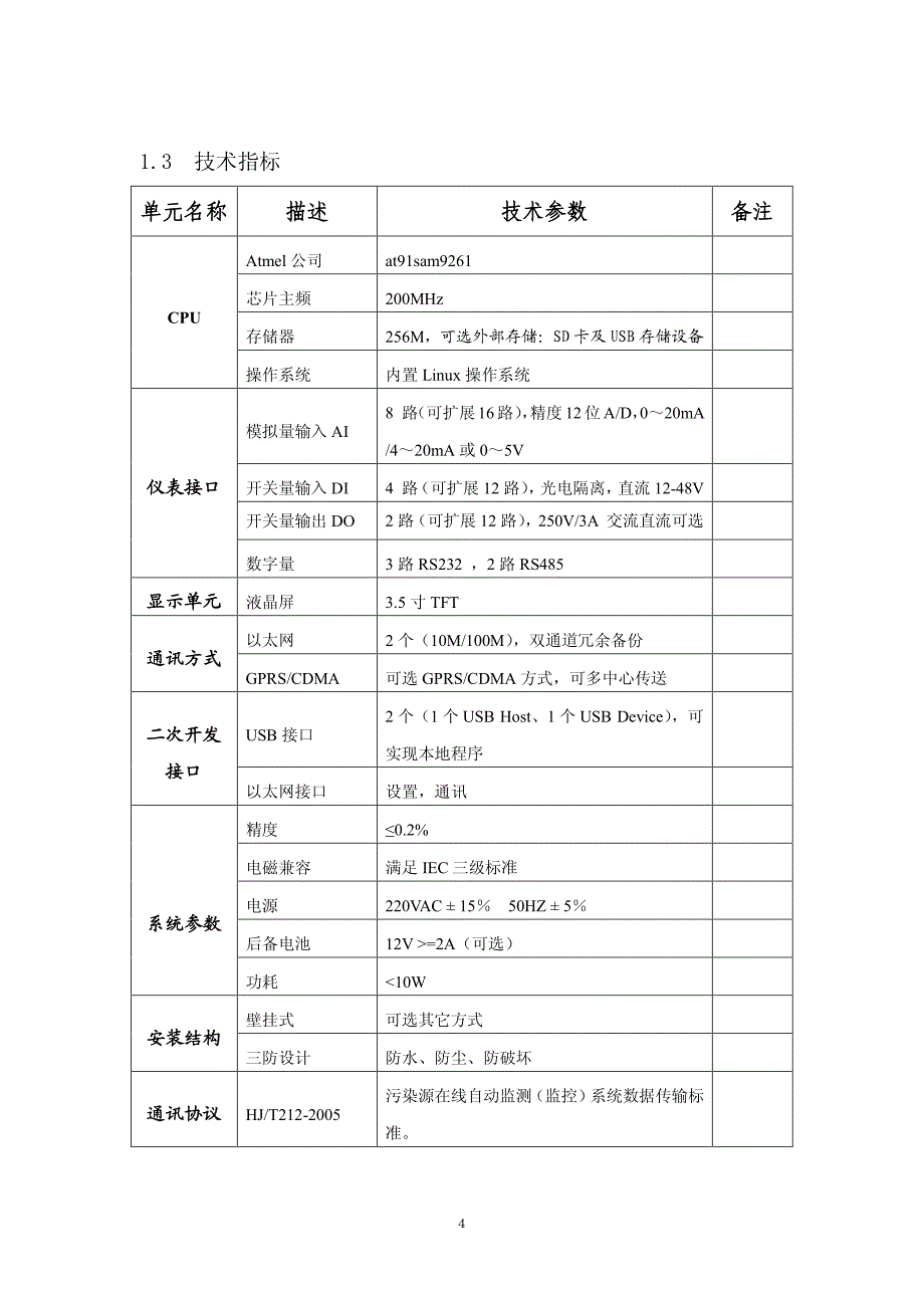 W5100HB-Ⅲ型环保数采仪使用手册V1.0.pdf_第4页