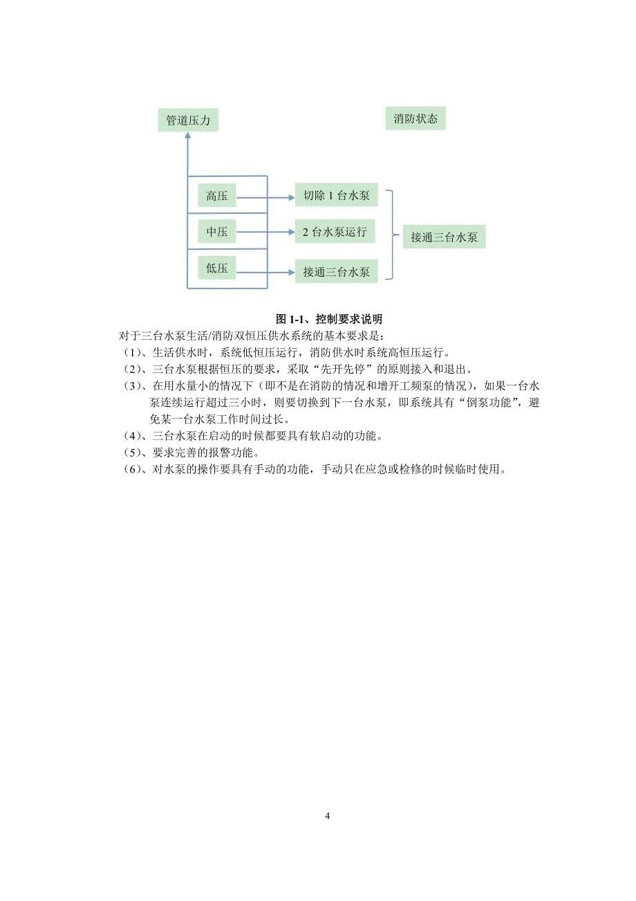 课程设计：PLC控制的双恒压供水水泵站_第5页