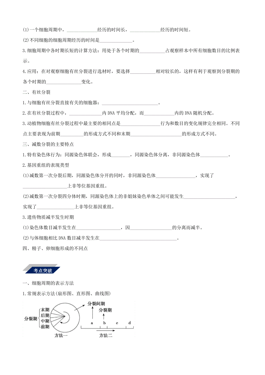 备战2019年高考生物二轮复习新突破专题05细胞增殖和受精作用学案含答案解析_第2页