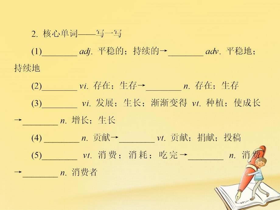 新课标2018高三英语一轮复习Unit4Globalwarming课件新人教版选修6201712241142_第5页