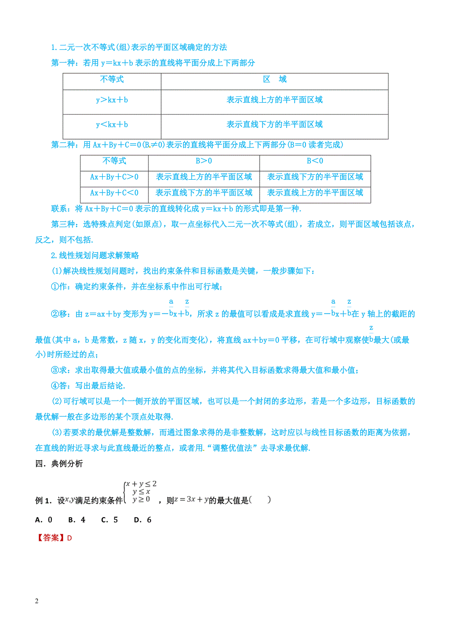 高考数学命题热点名师解密专题：线性规划求解技巧（理）含答案解析_第2页