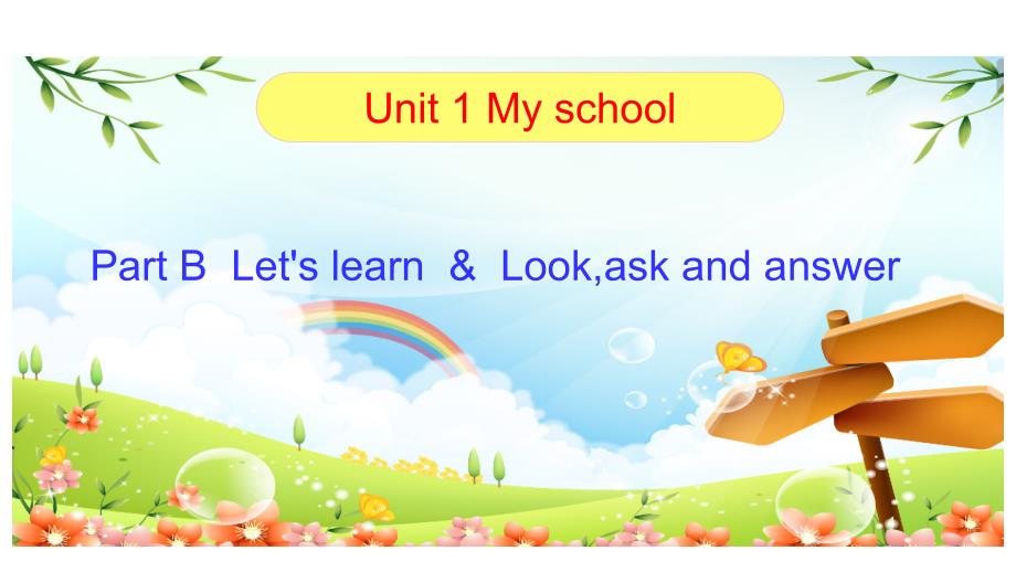 【PEP】四年级下英语Unit 1  PartB Let's learn ＆Look,ask and answer 第四课时 优质公开课课件_第1页