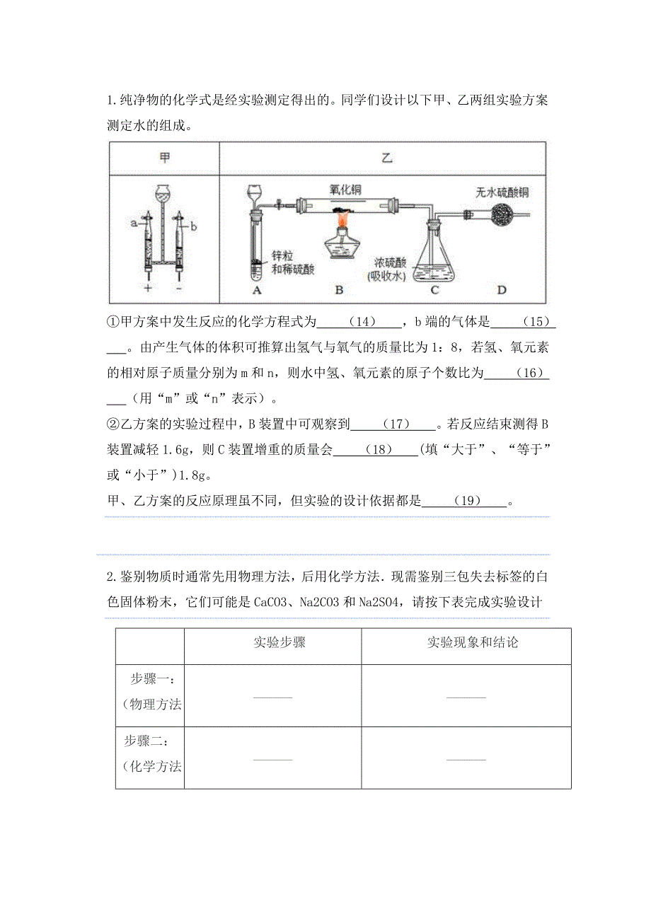 上海中考易错题整理(化学)_第1页