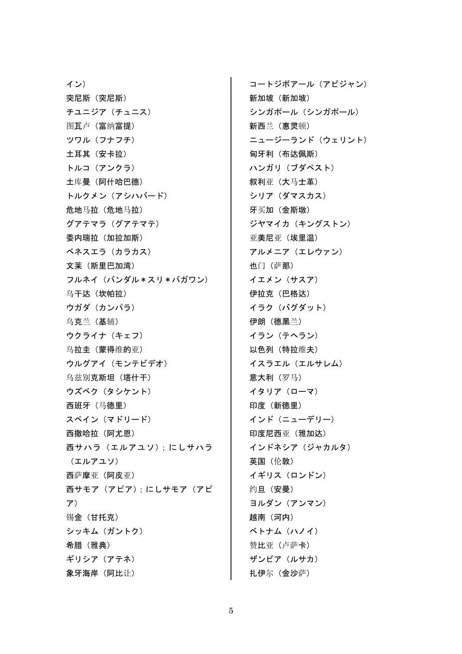 [日本语の常用语]-030-国家、首都名称_第5页