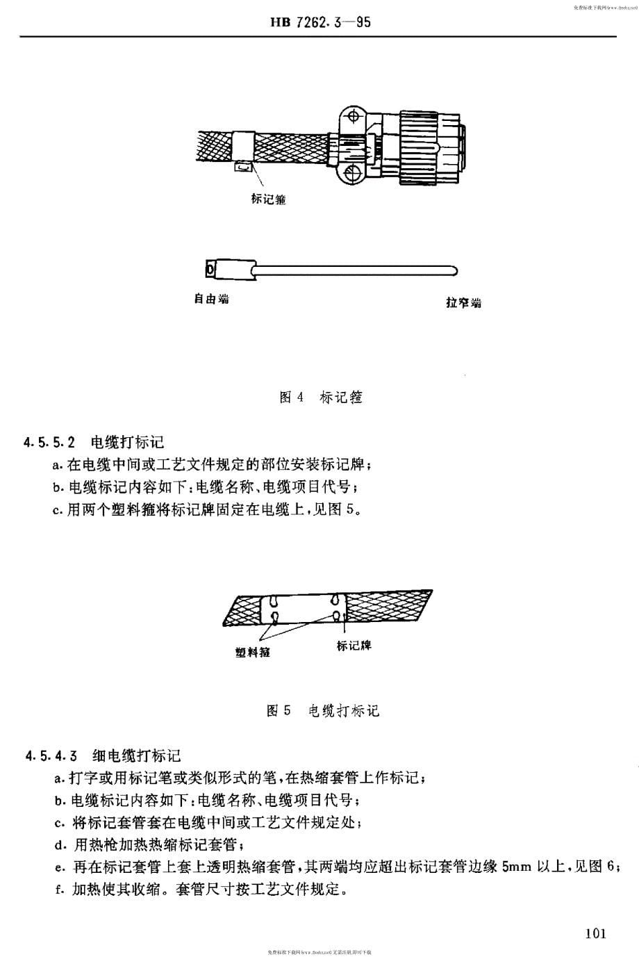 HB-7262.3-1995-航空产品电装工艺-线束和电缆的制作_第5页
