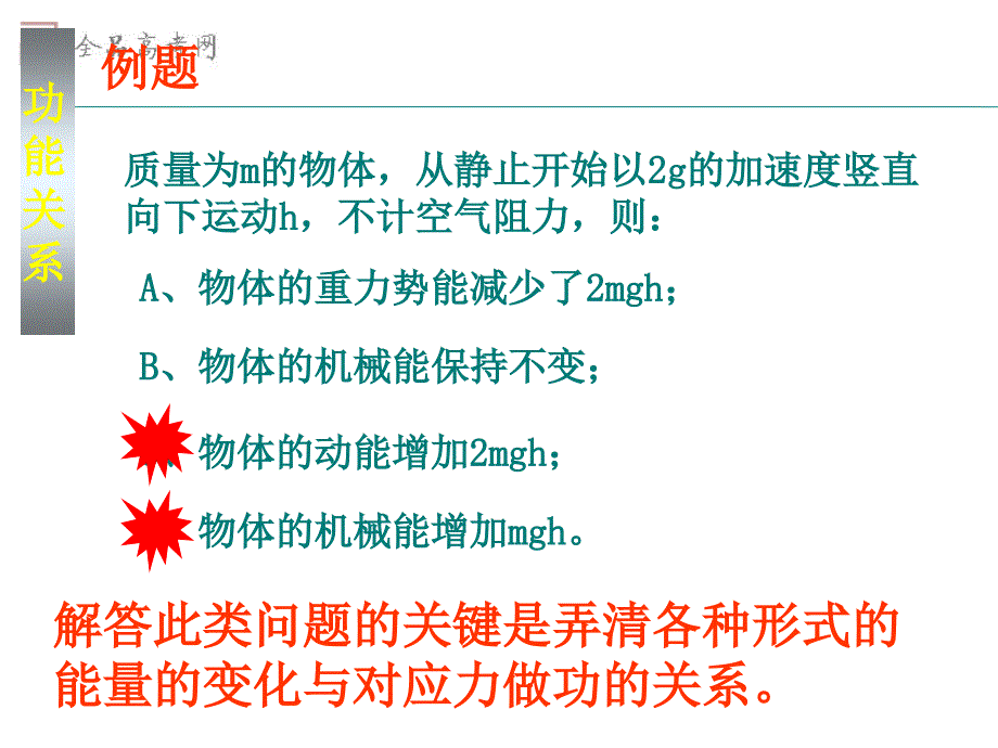 2009年物理高考专题-功能关系优秀课件_第3页