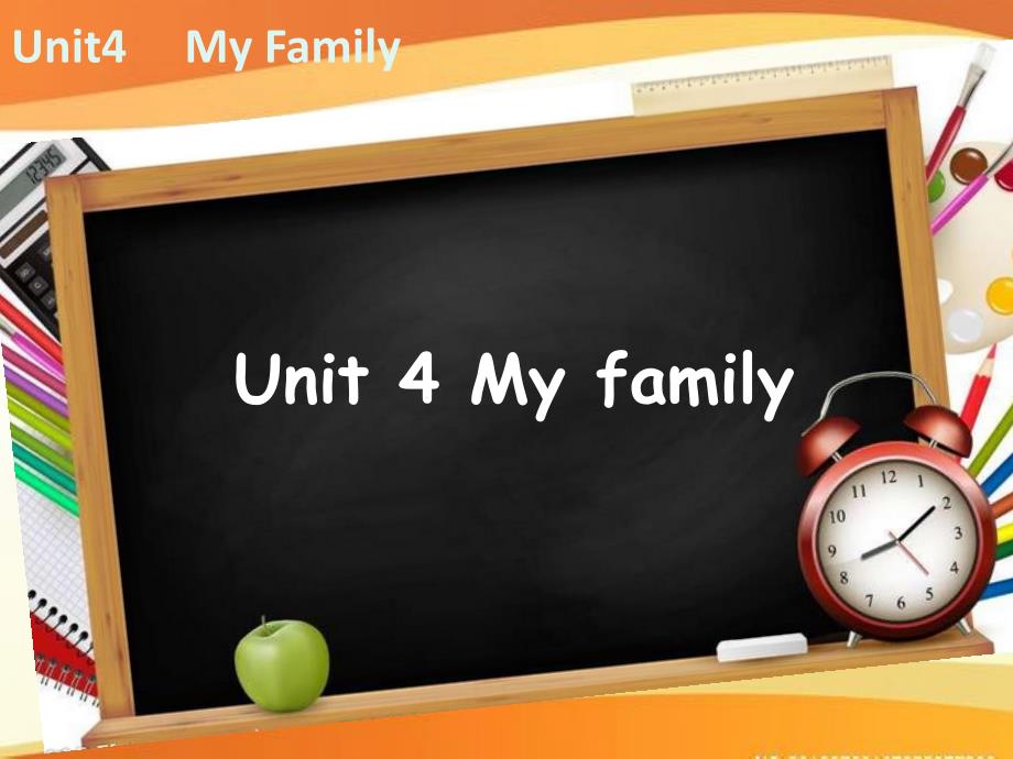 人教版英语三年级下册Unit-4-My-Family._第1页