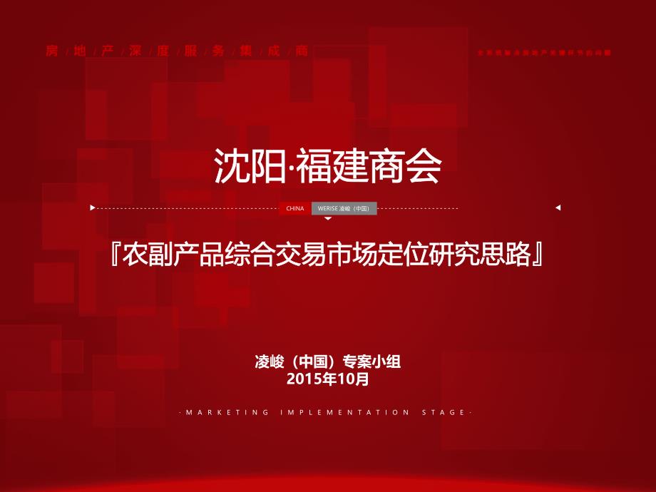 农副产品综合交易市场定位研究思路_第1页
