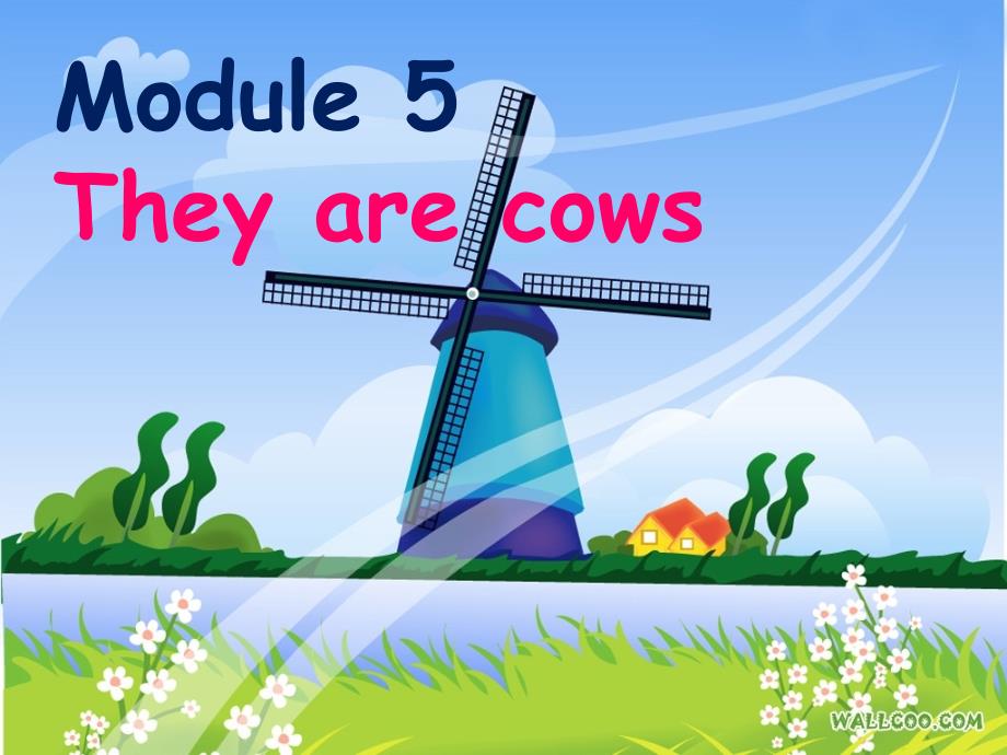 外研社小学英语(一起)第二册M5-They-are-cows_第1页