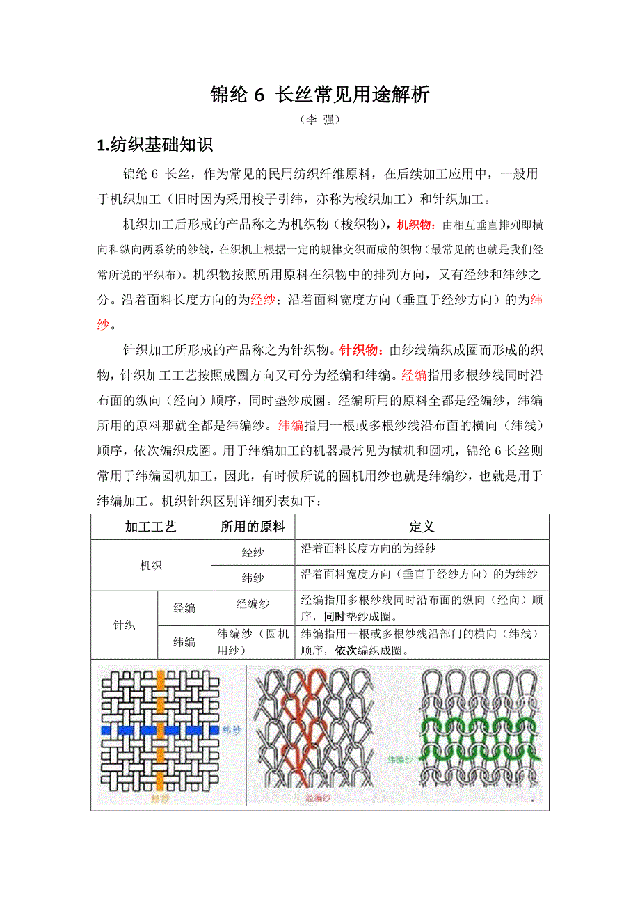 锦纶6 长丝常见用途解析_第1页