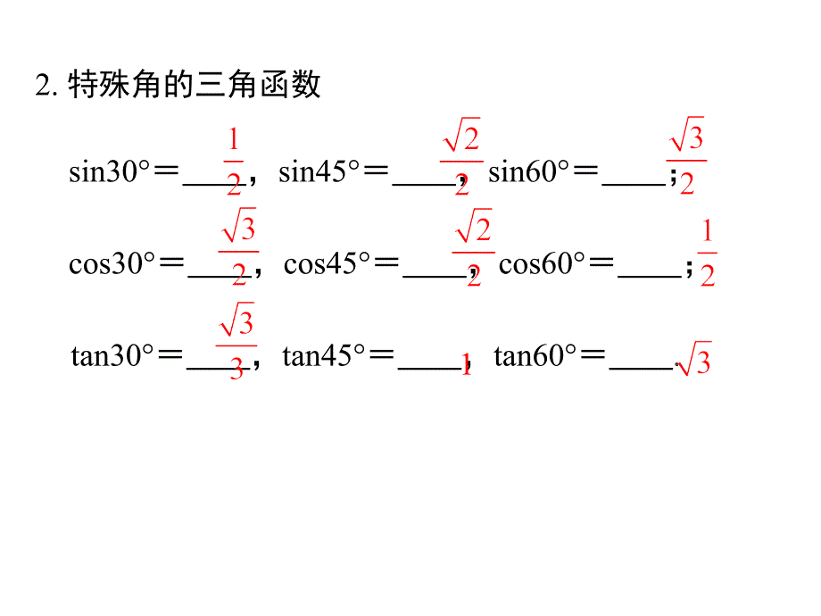 人教版数学九年级下《第28章锐角三角函数小结与复习》课件_第3页