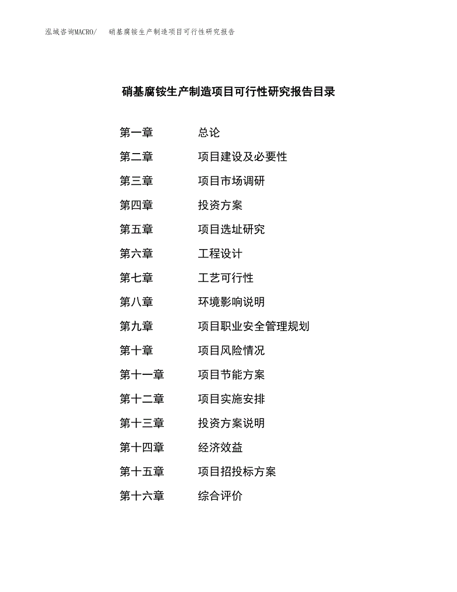 硝基腐铵生产制造项目可行性研究报告_第3页