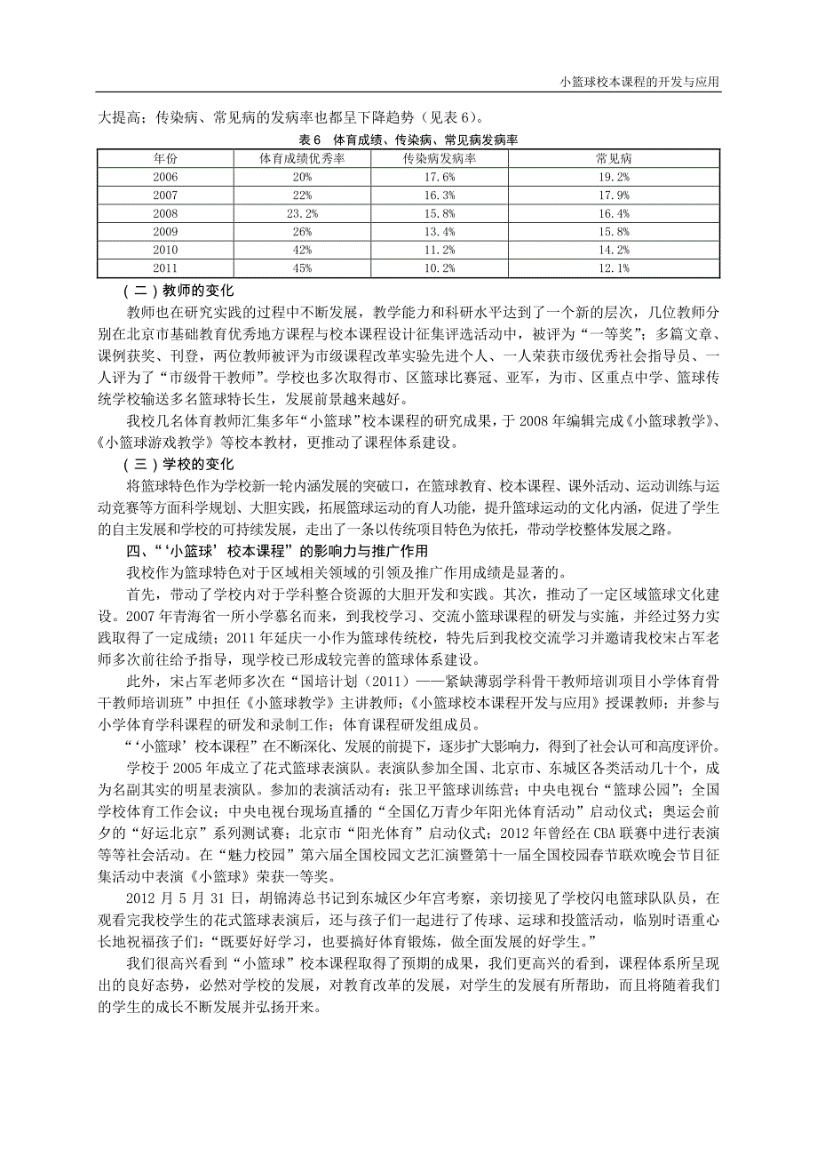 小篮球校本课程的开发与应用_第4页