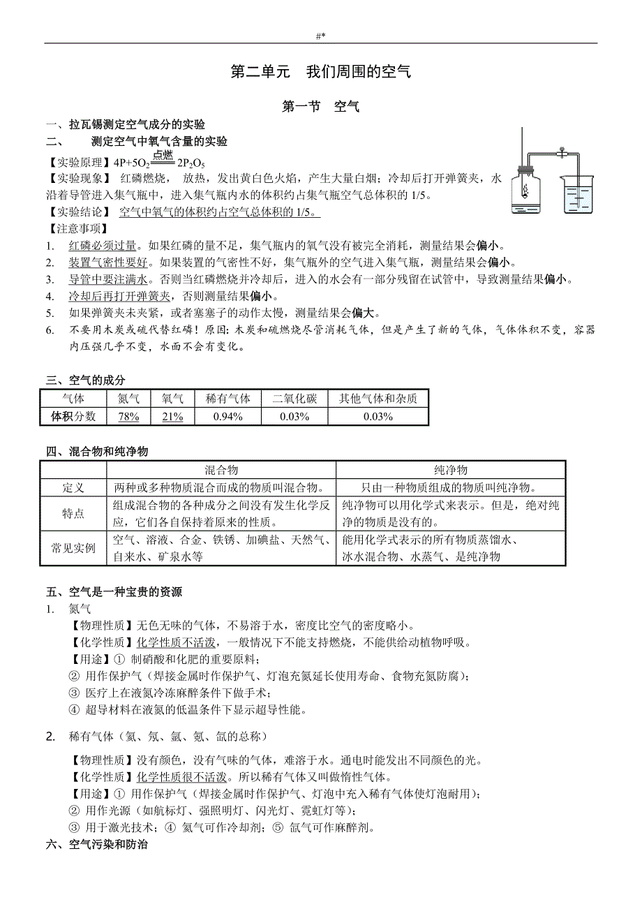 人教版九年级化学全册预习复习笔记资料(最全)_第3页