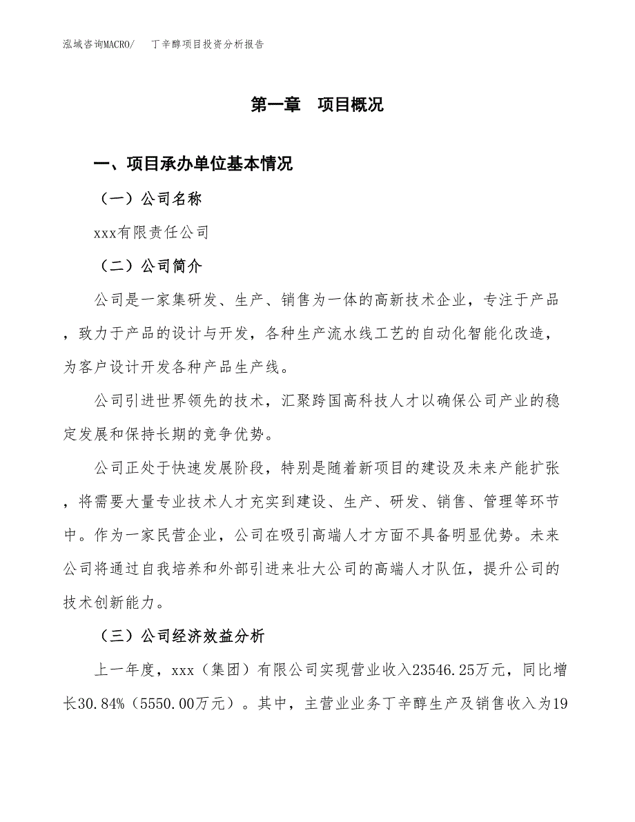 （模板）丁辛醇项目投资分析报告 (1)_第4页