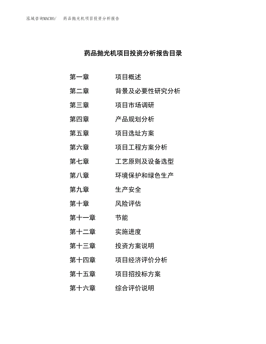 （模板）药品抛光机项目投资分析报告_第3页