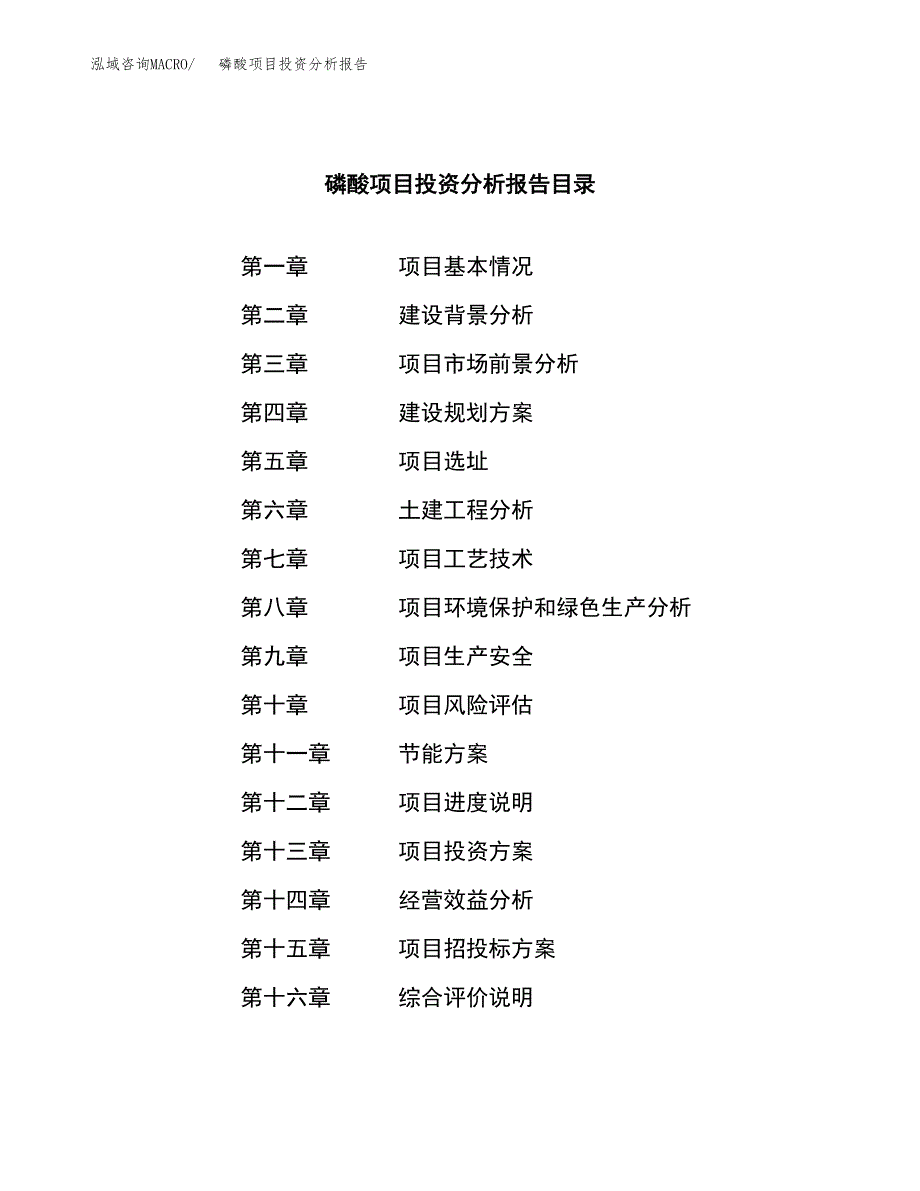 （模板）磷酸项目投资分析报告_第3页