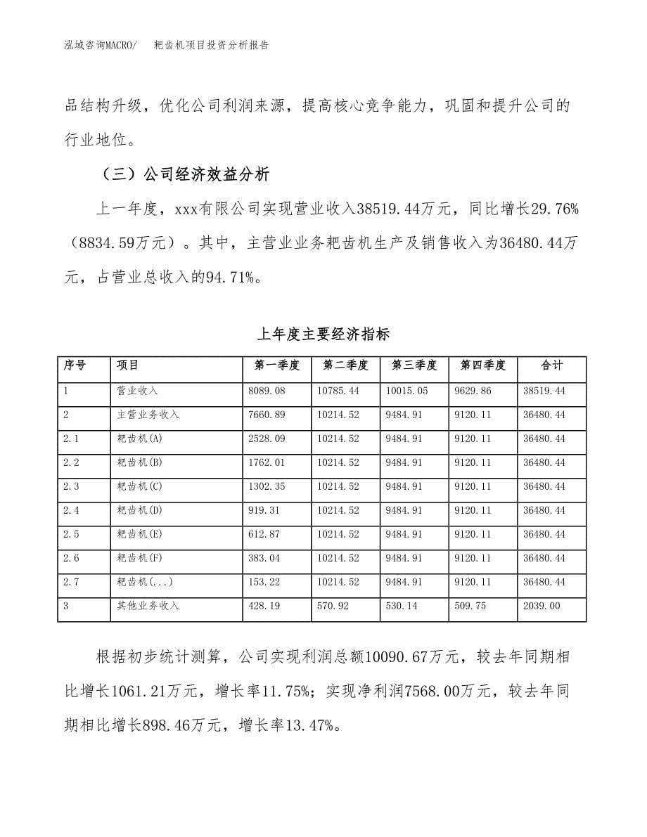 （模板）耙齿机项目投资分析报告_第5页