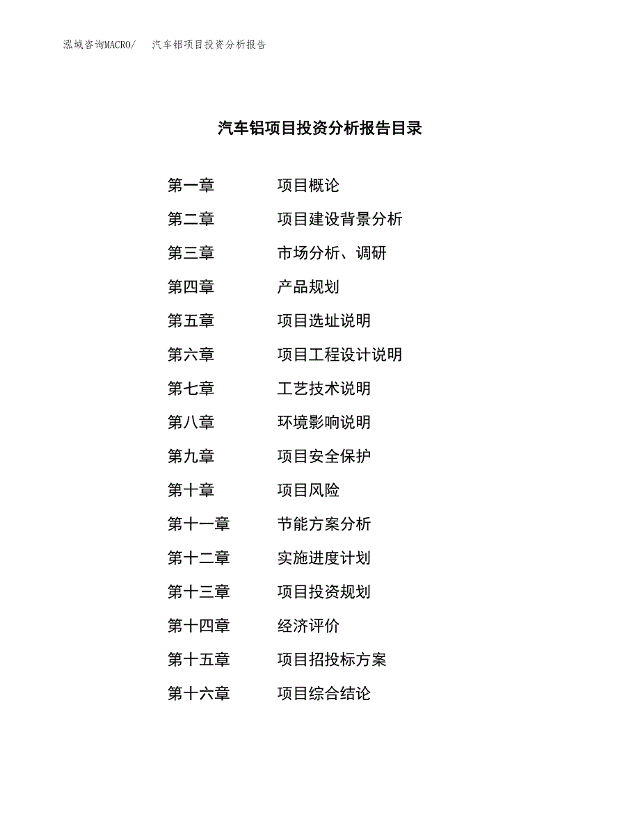 （模板）汽车铝项目投资分析报告_第3页