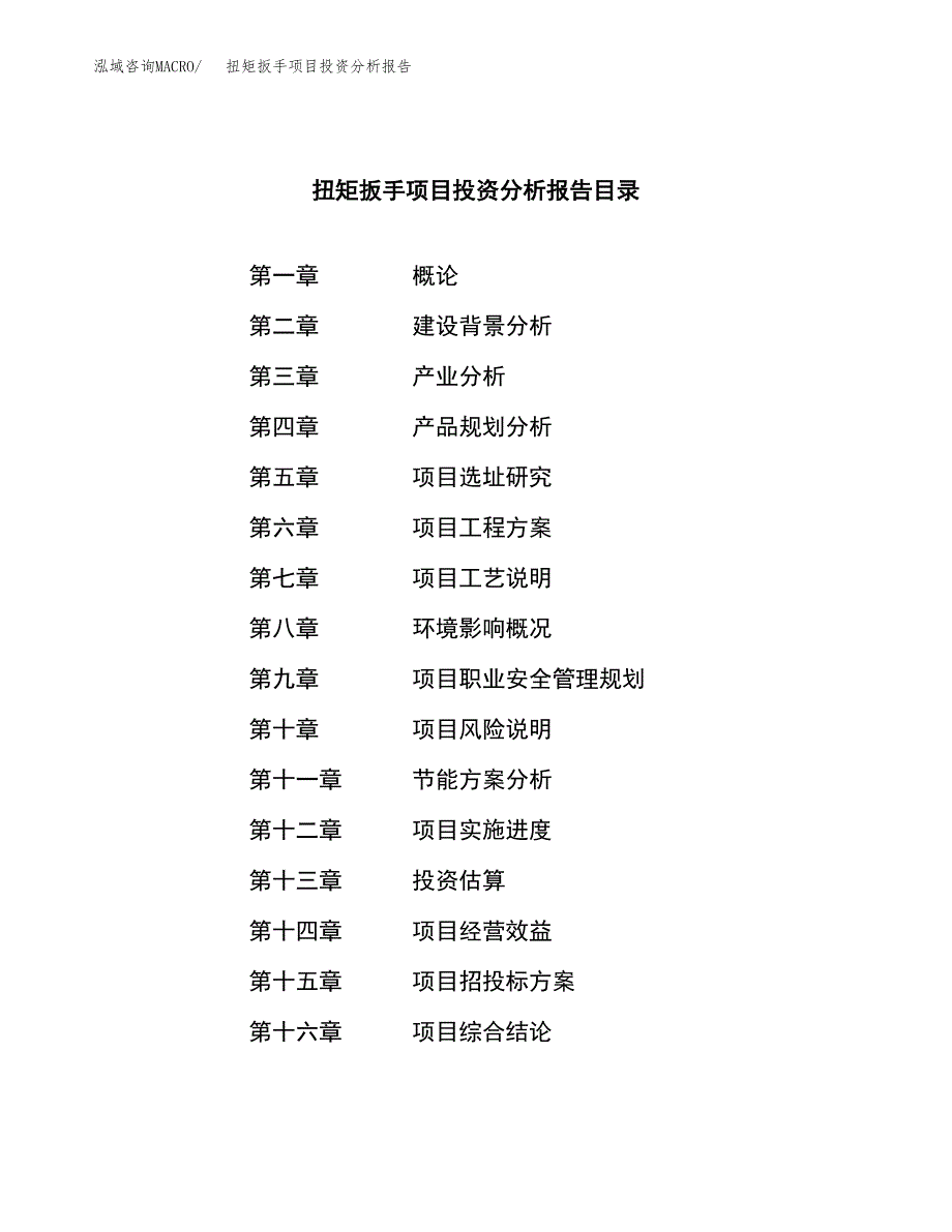 （模板）扭矩扳手项目投资分析报告_第3页