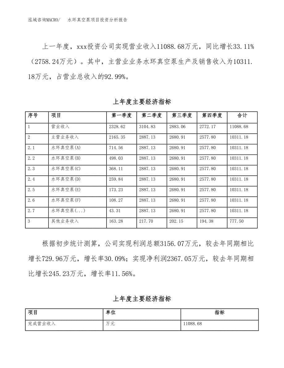 （模板）水环真空泵项目投资分析报告 (1)_第5页