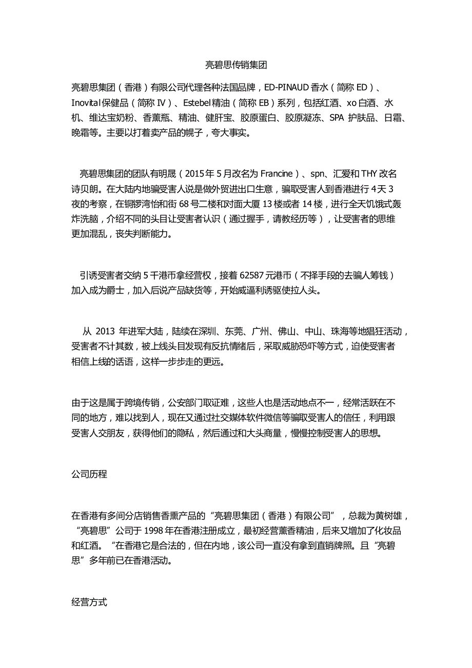 亮碧思集团简介_第1页