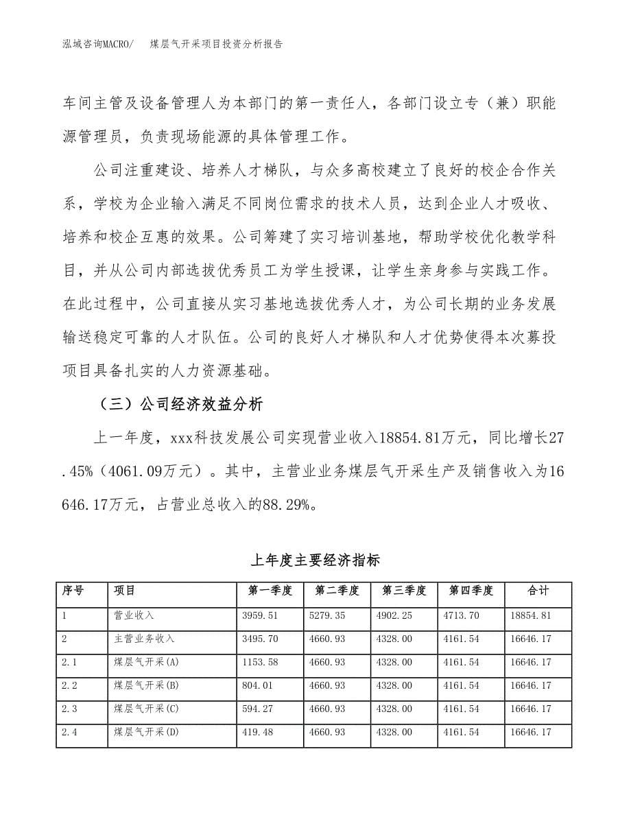 （模板）煤层气开采项目投资分析报告_第5页