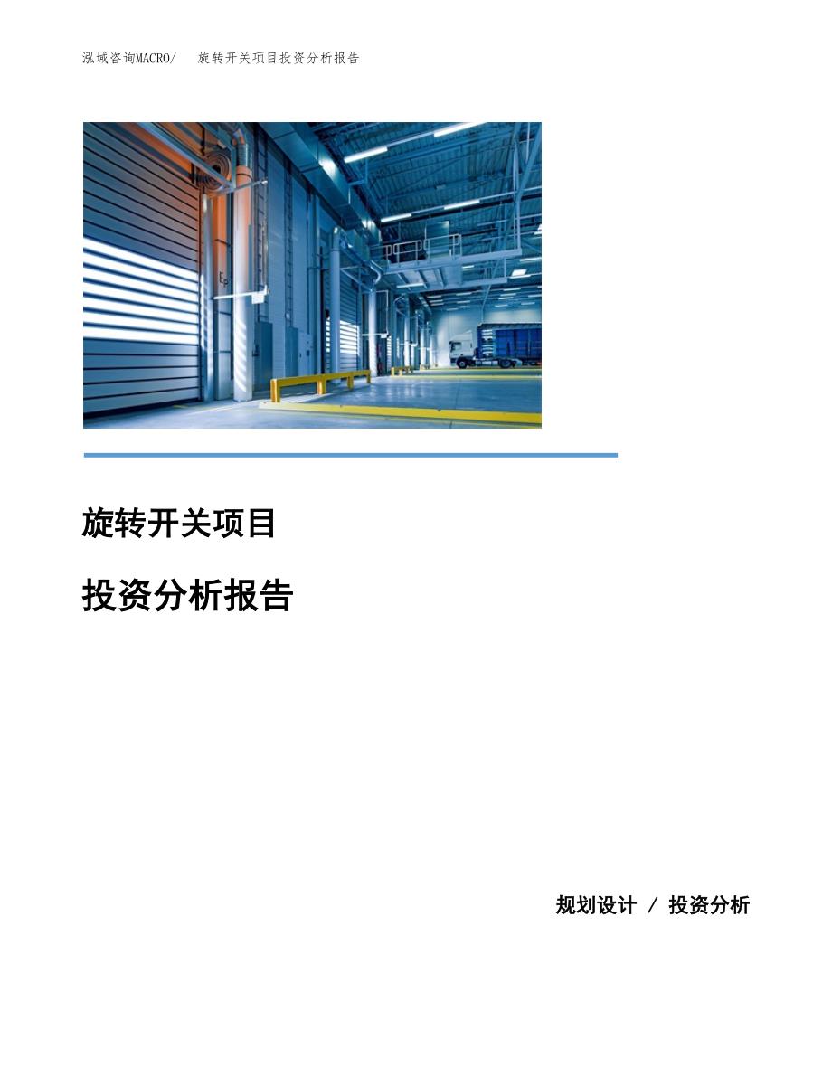 （模板）旋转开关项目投资分析报告 (1)_第1页