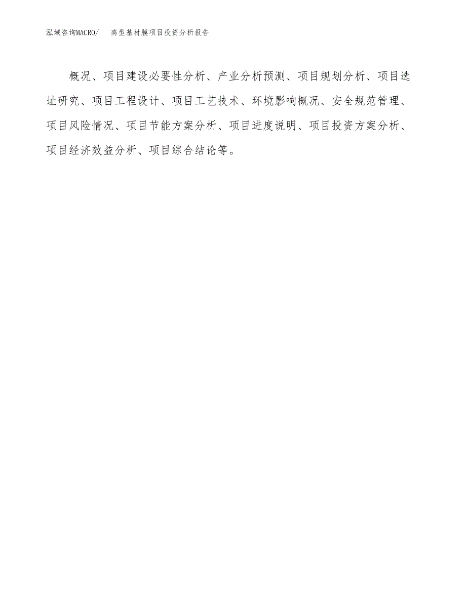 （模板）离型基材膜项目投资分析报告_第3页