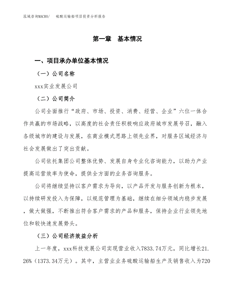 （模板）硫酸运输船项目投资分析报告_第4页